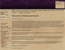 Tablet Screenshot of improbableisland.com
